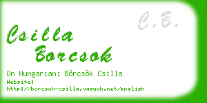 csilla borcsok business card